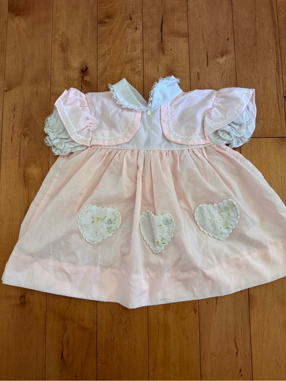 Pink Heart Appliqué Baby Dress - Kids Accessories